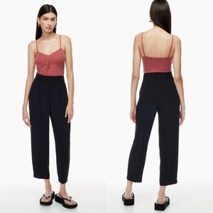 Aritzia Black High-Waisted Straight Pants